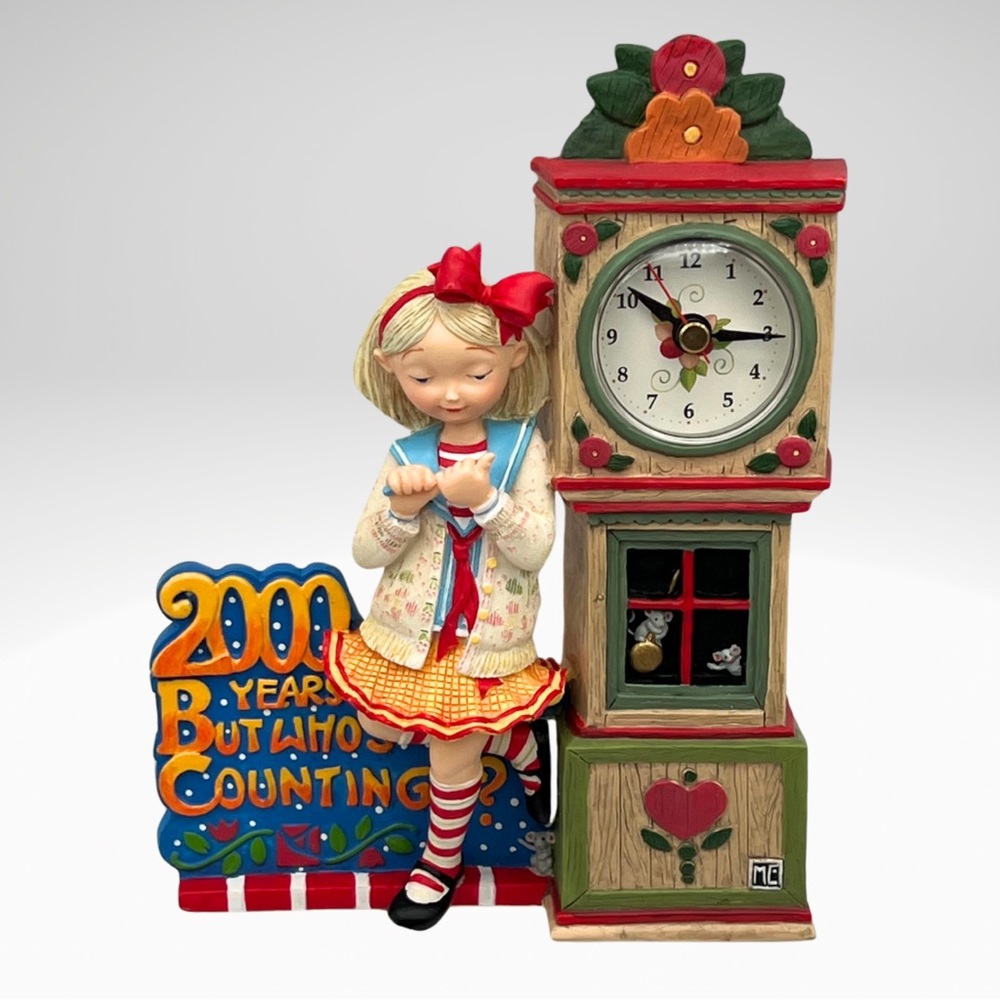 Mary Engelbreit Clock Millenium Y2K 2000 Years But Whos Counting TESTED WORKS